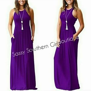 🆕⭐Purple long maxi sleeveless dress⭐
